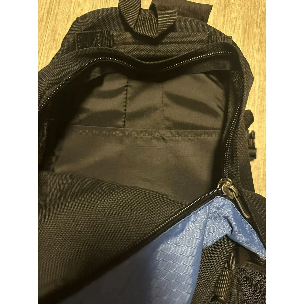 The North Face Backpack Blue Black Y2K 90's Daypack Hiking